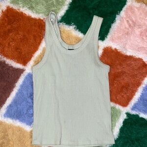 Wild Fable Light Green Ribbed Tank Top Size Medium